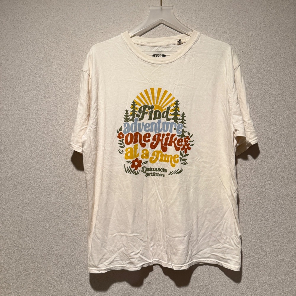 Damascus Outfitters Find Adventure One Hike At A Time Graphic Tee Cream‎ Large